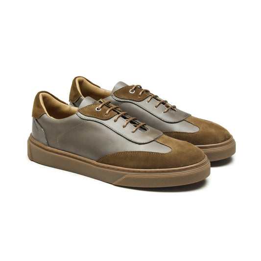 Indiana Chaussures Homme (Sneaker) Combi Daim Wisky